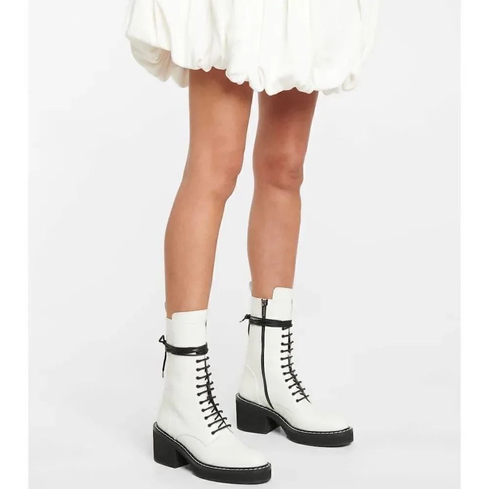 khaite cody boots white 10B
